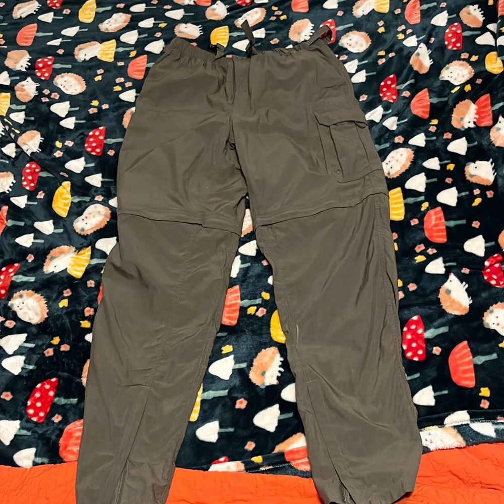 Size large green zip leg pants.  Alpine Design brand, 100% Nylon